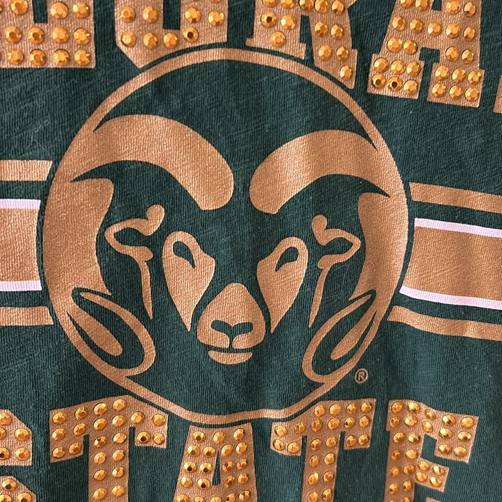 Rare Colorado State Rams PINK Victoria’s Secret Collegiate football shirt SMALL - Picture 4 of 16